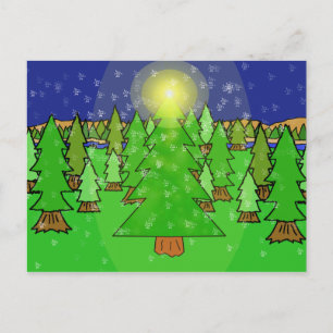 Cartão Postal Floresta Wonderland de inverno