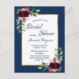 Cartão Postal Florestas borgonhetas marinho chá de panela de our