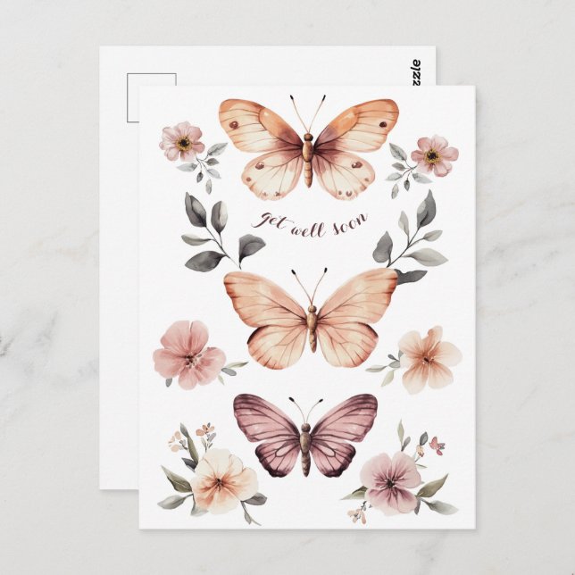 Cartão Postal Florestas de Aquarela Começam Logo (Frente/Verso)