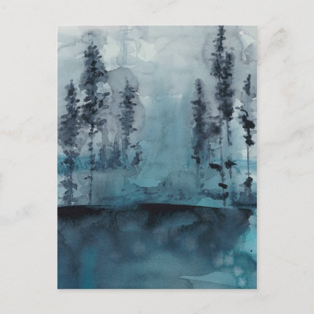 Cartão Postal Florestas de inverno (Frente)