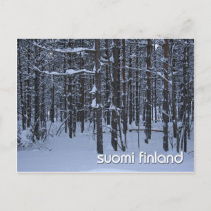 Cartão Postal Florestas de inverno de Suomi, Finlândia