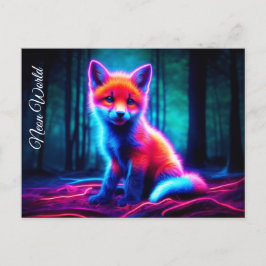 Cartão Postal Florestas escuras profundas de raposa luminescente