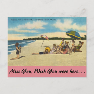 Cartão Postal Flórida, Anna Maria Island, diversão na praia