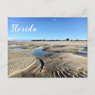 Cartão Postal Florida Beach Low Tide New Smyrna Photoics