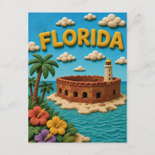 Cartão Postal Flórida Dry Tortugas Modern KLAYKOO