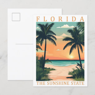 Cartão Postal Flórida, Estado Sunshine, EUA, Viagem Place