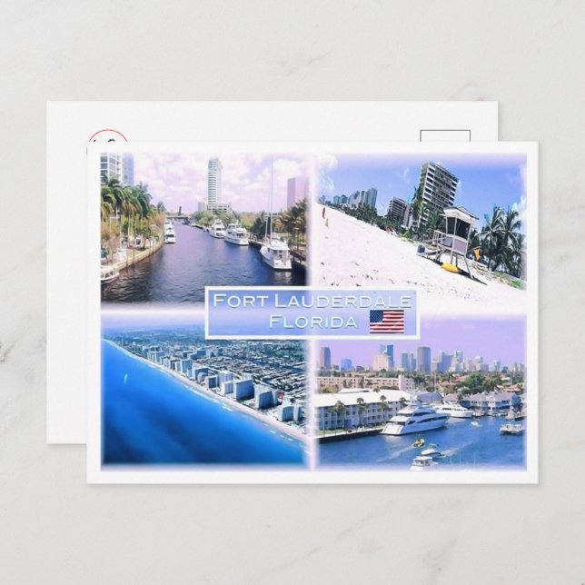 Cartão Postal Flórida - Eua - Mosaico - (Frente/Verso)