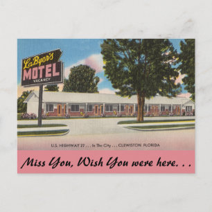 Cartão Postal Flórida, Motel de La Byer, Clewiston