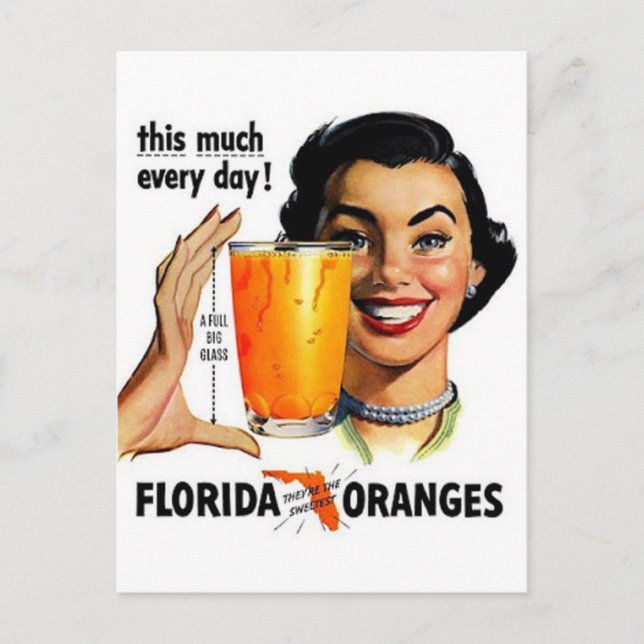 Cartão Postal Flórida Orange Juice (Frente)