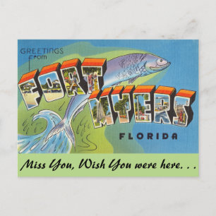 Cartão Postal Flórida, Saudações de Fort Myers
