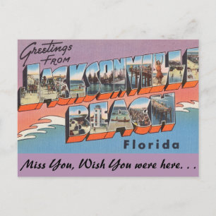 Cartão Postal Flórida, Saudações de Jacksonville Beach