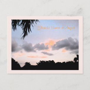 Cartão Postal Florida Sunset em agosto