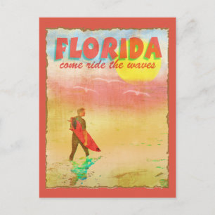 Cartão Postal Florida Surfer
