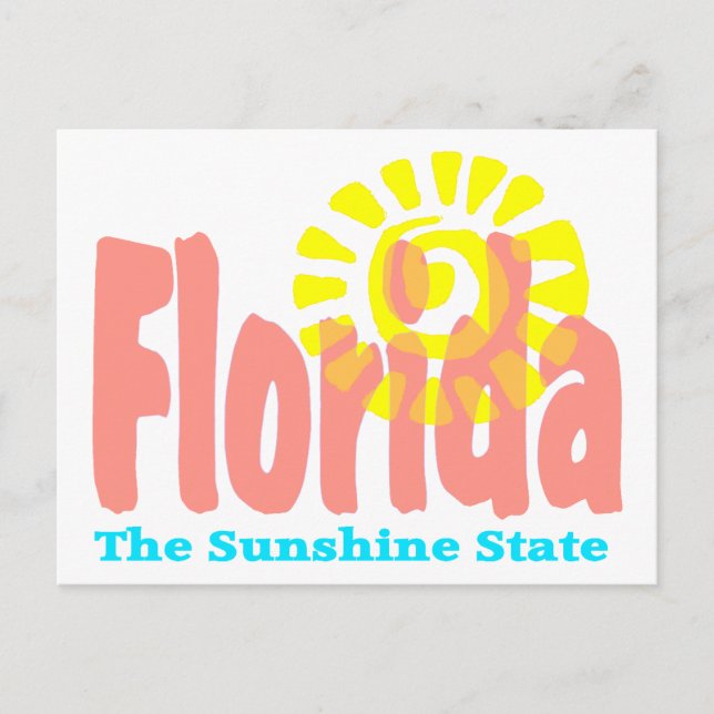 Cartão Postal Florida The Sunshine State (Frente)
