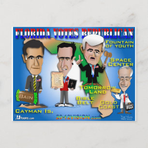 Cartão Postal Flórida vota 4 republicanos