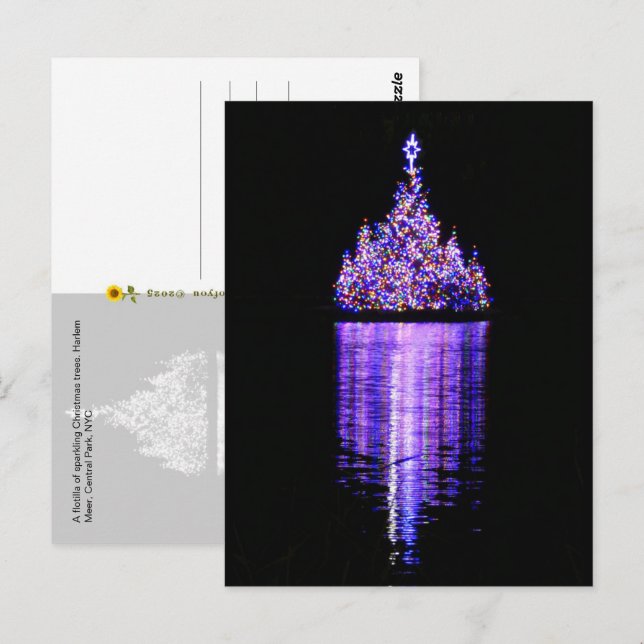 Cartão Postal Flotilla of Christmas Trees, NYC -  (Frente/Verso)