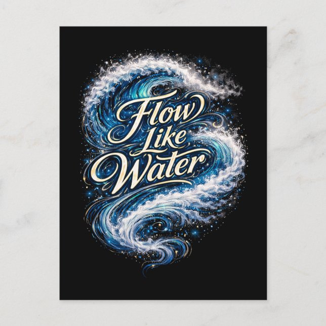 Cartão Postal Flow Like Water (Frente)