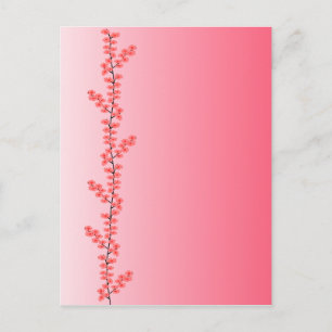 Cartão postal Flower Branch, personalizar
