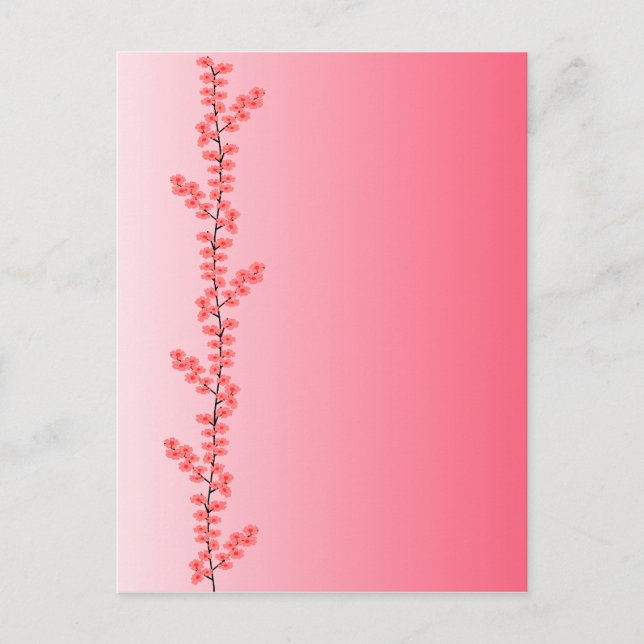 Cartão postal Flower Branch, personalizar (Frente)