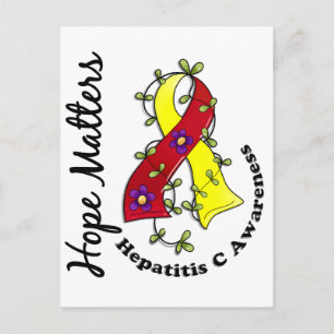Cartão Postal Flower Ribbon 4 Hope Importa Hepatite C