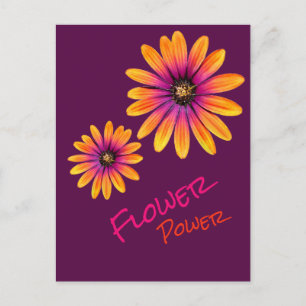 Cartão postal FlowerPower púrpura