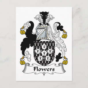 Cartão Postal Flowers Family Crest