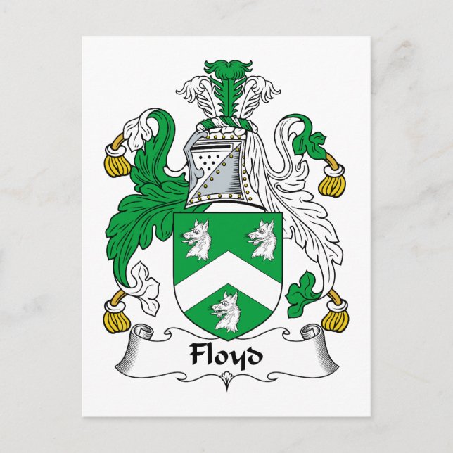 Cartão Postal Floyd Family Crest (Frente)