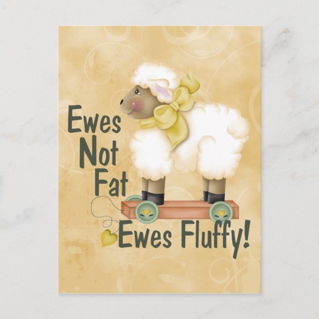 Cartão Postal Fluffy Ewes (Frente)