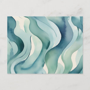 Cartão Postal Fluindo Ondas de Mola Mola de Abstrato de Padrão