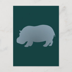 Cartão Postal Flusspferd hippopotamus