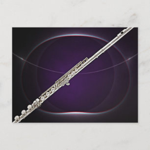 Cartão Postal Flute Em Roxo