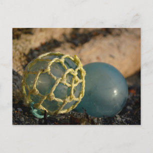 Cartão Postal Flutuação de pesca de vidro japonês