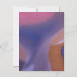 Cartão Postal "Fluxo de Espelhamento Mauve" - Pêssego Azul Cor-d