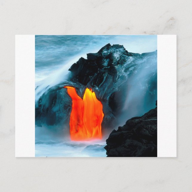Cartão Postal Fluxo De Lava Vulcano De Kilauea Hawaii (Frente)