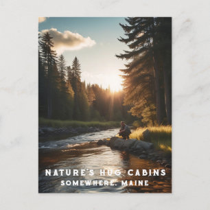 Cartão Postal *~* Fluxo de Pesca Art Man Nature AP49