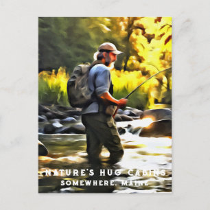 Cartão Postal *~* Fluxo de Pesca principal AP49 Sun Stream