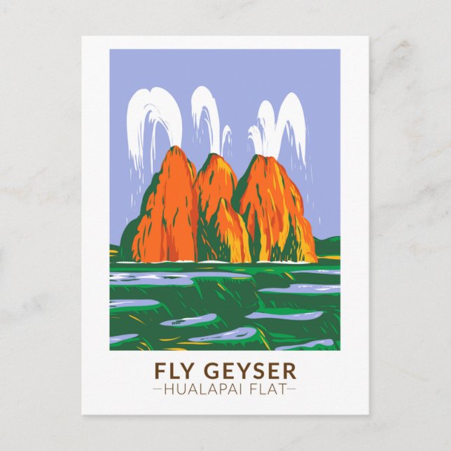 Cartão Postal Fly Geyser Hualapai Flat Nevada Vintage (Frente)