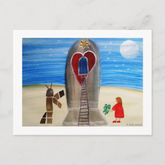 Cartão Postal ...Fly Me to The Moon...art by Jutta Gabriel...