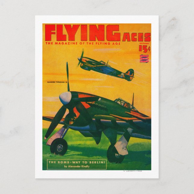 Cartão Postal Flying Aces Magazine Cobrir 5 (Frente)