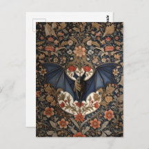 Flying Bat - Moderno William Morris Floral