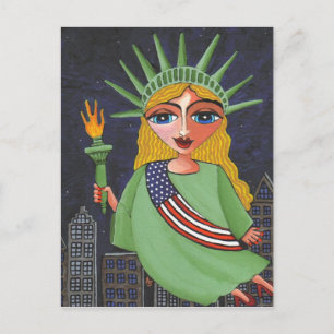 Cartão Postal Flying Lady Liberty - Cartaz