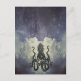 Cartão Postal Flying Octopus Card