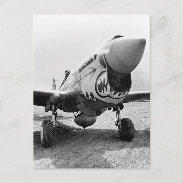 Cartão Postal Flying Tigers P-40 Warhawk, 1941 (Frente)