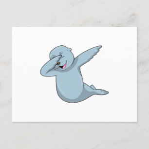 Cartão Postal Foca no Dab de Dança Hip Hop