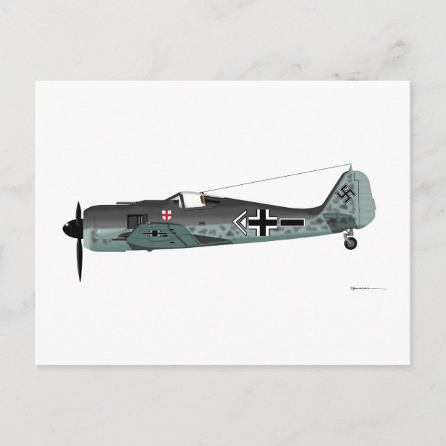 Cartão Postal Focke-Wulf FW-190 (Frente)