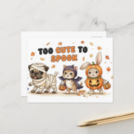 Cartão postal fofo de Halloween