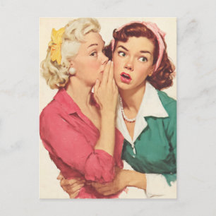 Cartão Postal Fofocas Retro e Segredos de Glamour