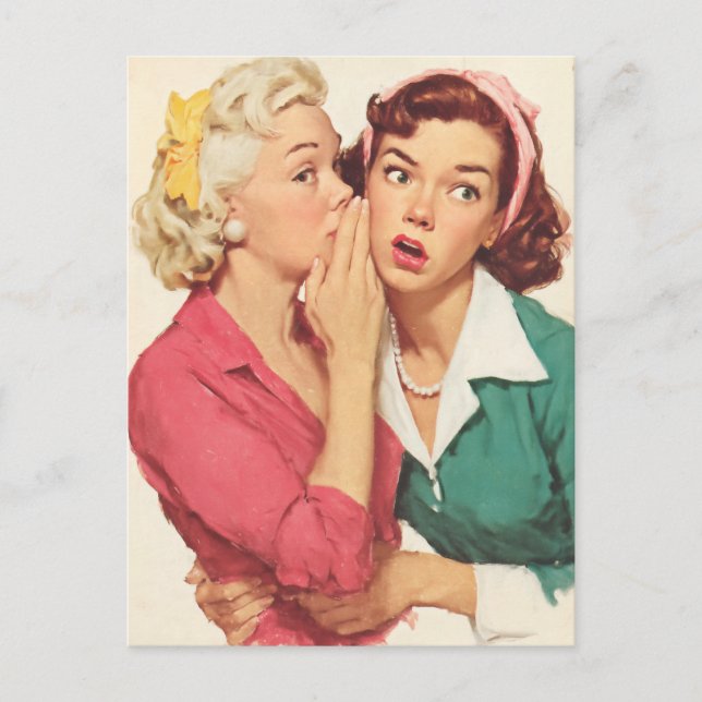 Cartão Postal Fofocas Retro e Segredos de Glamour (Frente)