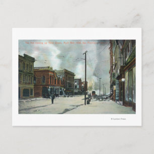 Cartão Postal Fogo Chegando Na Terceira Rua, Terremoto De 1906