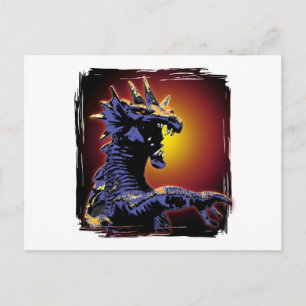 Cartão Postal Fogo Dragão